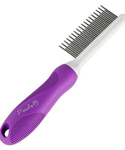 Stainless Steel Metal Dog Comb with grip handle thedogdaily.com