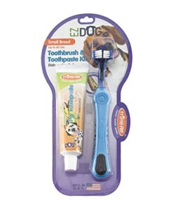 3-Sided Toothbrush & Natural Toothpaste Kit for all Dog Breeds 4 thedogdaily.com