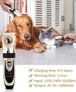 Rechargeable Cordless Dog Clippers and Dog Trimmer Grooming Kit 5 thedogdaily.com
