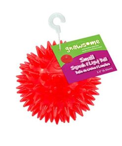 Gnawsome Spiky Squeak Light Ball Dog Toy - Small 6 thedogdaily.com